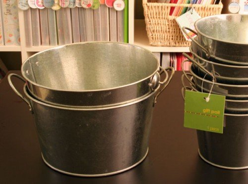 metal buckets for storage