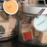 glass jars storing stamps glass jars storing stamps