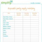party supply inventory list party supply inventory list