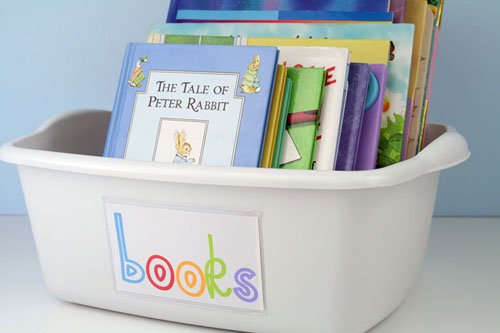 tub of books