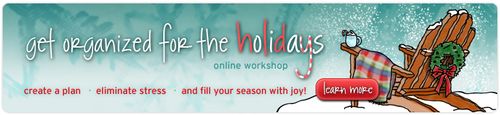 Get Organized for the Holidays Online Workshop