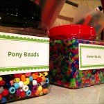 labeled jars add a finishing touch to kids creative space