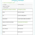 emergency info printable emergency info printable